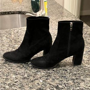 Black Sueded Marc Fisher Ankle Boots